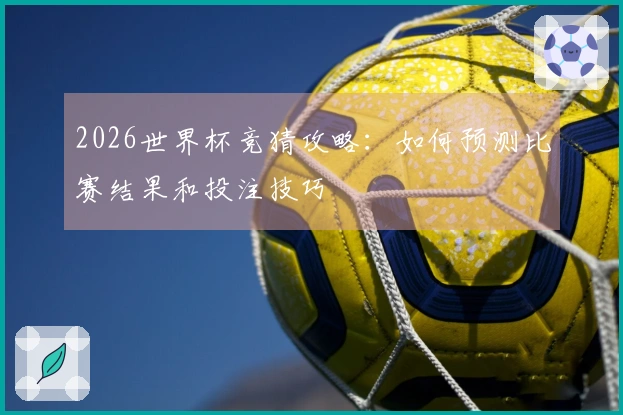 2026世界杯竞猜攻略：如何预测比赛结果和投注技巧